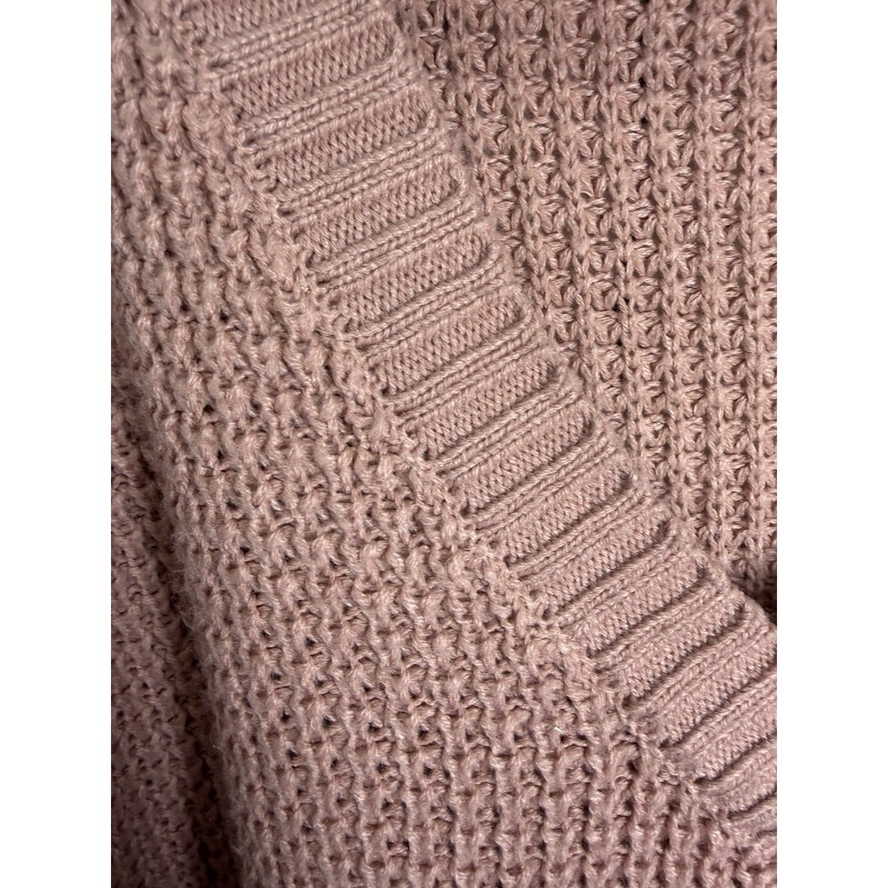 Aeropostale Chunky Knit V-Neck Slouchy Cropped Sweater Women's Size Medium - Picture 3 of 8